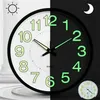 12 Inch Luminous Minimalist Wall Clocks Circular Silent Quartz Glowing Number Hanging Clocks Home Bedroom Living Room Decoration 211110