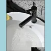 Banyo lavabo musluk musluklar, ev bahçesi pirinç malzeme olarak duşlar siyah havza musluk soğuk ve su musluk pl out modern damla teslimat 202