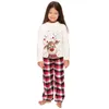 印刷パジャマ素敵な寝室長袖ファミリーマッチング新しいクリスマス子供レディースエルクパジャマスーツ2020 34WM K2