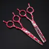 new arrival JAGUAR 5.5 inch hair scissors 6CR black red pink Zebra stripes professional barber thinning cutting scissors