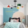 Pendellampor nordiska moderna macarons nyhet mönster lamphållare ljuskrona enkel kreativ sovrum barn rum tecknad dekor belysningar