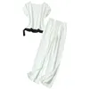 Kvinnors tvådelar Pants Designer Princess Suit Fashion High Quality Summer T-shirt Topps Casual Trousers Elegant Party White Two-Piece