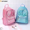 KAFVNIE Ultima moda per bambini Zaino Zaini scolastici di alta qualità PU Cartoon Girl Child Borsa rossa lucida per bambini X0529