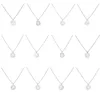 12PCS ZODIAC SIGN STAR CONSTELLATION NECKLACES COIN ARIES ARIES ARIES GEMINI CANCE