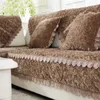 Stolskydd Rose Plush Sofa Skydd Solid Handduk Slipcover Couch Bekväm Hem Non-Slip Europe Style