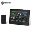 Desk & Table Clocks Geevon LED Digital Alarm Clock Weather Station Watch With Temperature And Humidity Calendars Black Snooze