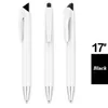 Stylo à transfert de chaleur vierge avec sublimation d'encre noire, stylo à bille personnalisé, support blanc rotatif avec clip de couleur unie2638241