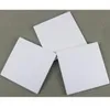 Lege keramische onderzetters Pads White Square 4 inch absorberende zandstoffen Coaster met Cork Back Cup Mats DIY SN5555