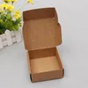 NOVITÀPiccola scatola di carta Kraft Scatole di sapone fatto a mano in cartone marrone Confezione regalo artigianale bianca Confezione di gioielli neri EWB6155