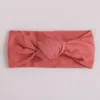 Nouveau-né côtelé bandeau infantile bébé unique noeud Turban tête enveloppe enfants noeud élastique bandeaux filles cheveux accessoires