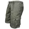 Fahison Cargo Shorts Мужская летняя Хлопок Камуфляж Тактические Шорты Бренд Одежда Мужской Сплошной Цвет Несколько Карманов Короткие штаны 210603