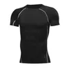 Running Jerseys Men Compression T-shirt Tight Short Sleeve Tshirt Sport Andningsbar Fitness Training RashGard Gym Sportkläder Sommar Top