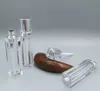 Gold Empty Lipgloss Tubes Square Clear Bottles Lip Gloss Tube Liquid Refillable Plastic Packaging Containers