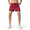 Solidne letnie spodenki do biegania mężczyzn sznurka dorywczo trening siłownia męskie krótkie spodnie marki na zewnątrz spodnie pot spodnie elastyczności jogger 210524
