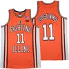 NCAA Illinois Fighting Illini Ayo Dosunmu College Maglie da basket Kofi Cockburn Iowa Hawkeyes Luka Garza Michigan Wolverines Isaiah Livers UniversityJersey