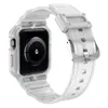 Voor Apple Watch Series 7 6 5 4 Armor TPU Beschermingskas bandband Cover Iwatch 44mm 45 mm