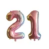 Party-Dekoration, 32/40 Zoll, Farbverlauf, Folien-Zahlenballons, Geburtstag, Babyparty, Feierzubehör, Luftkugel 0–9, digital