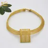 Mücevherat Lüks Zincir Kolye Afrika Takı Seti 24K Dubai Altın Renk Hint Arap Düğün Koleksiyonu Kadınlar İçin Küpe H10252F