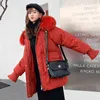 Hiver Femmes Grand Col De Fourrure Naturelle À Capuche Parkas 90% Blanc Canard Manteau Épais Chaud Lâche Noir Neige Outwear 210430