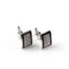 Zwart rood email Diamond manchetknopen Business Shirt Cuff Link Knoppen voor vrouwen Men Dress Fashion Jewelry Will en Sandy