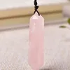 Natuurlijke verschillende kristallen steen handgemaakte touw hanger kettingen voor vrouwen mannen party club yoga energie valentijnsdag sieraden