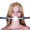 48mm Ball Gag Open Mouth Gag PU Leather Head Harness Bondage Silicone Gag Adult Games BDSM Sex Toys for Couple SM Sex Products P0816