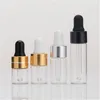 50 adet 1 ml 2 ml 3 ml 5 ml Clearamber Cam Uçucu Yağ Ekran Vials Küçük Serum Parfüm Kahverengi Örnek Test Damlalama Şişesi