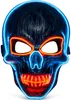 Halloween LED Light Up Mask LED Scary Skull Mask Creepy Cosplay Mask for Festival Parties Costume9952524