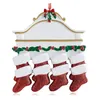 Kerst Socking Hanger DIY Naam Blessings Hars Christmas Hanging Leuke Creative Socks Xmas Gifts W-00915