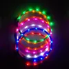 LED Dog Collar Light up USB Rechargeable Glowing Night Safety Pet Collars Necklace Band Size for Small Medium Large