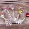 Décoration de gâteau Bougie Gâteaux Pick Ornement Love Stars Forme Bougies pour la Saint-Valentin Anniversaire Fournitures Golden RRA9969