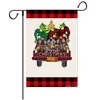 Drapeaux de jardin de Noël Double face décoratif Père Noël bonhomme de neige intérieur extérieur cour bannière décoration de la maison T2I52826