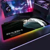 Anime Death Note Gaming RGB Mouse Pad Компьютер Mousepad RGB Backlit Maause Pad XXL Большой Mousepad Настольная Клавиатура Светодиодная Над коврик