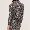 Mode vrouwen lente zebra patroon korte jas dames casual stijl single-breasted blazers v-hals uitgaande vrouw 210508