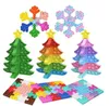 Fidget Toy Push Bubble Puzzles Snowflake Cube Stitching Christmas Tree Kids Desktop Puzzle Finger Relieve Anxiety Squeeze Bauble Decompression Toys DHL