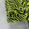 Saias Novo design feminino cintura alta verde zebra impressão legal moda curta jeans jeans saia lápis plus size SMLXL