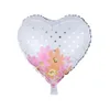 Fournitures de fête de 18 pouces ballons coeur de pêche de mariage en papier d'aluminium de la Saint-Valentin