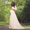 妊娠中の女性のためのレースマタニティドレス妊娠中の女性ベビーシャワースイープトレインマキシガウン妊娠ポイングラフィックプロップ210721