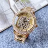 Orologi del marchio Uomini Donne Tiger Diamond Style Metal Acciaio Banda con orologio da polso a logo di lusso Ro 206