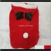 Giyim Malzemeleri Ev Bahçe Bırak Teslimat 2021 Noel Giysileri Kış Büyük Ceket Ceket Galce Corgi Samoyed Golden Retriever Giyim Noel