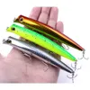 3D Eyes Popper pencil Fishing lure 120mm 17g Colorful ABS Plastic Floating hard bait with 3 hooks3170312