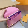 Sweet Girls Soft Puffy Clutch Shoulder Chains Bags For Women All Over Letters Flowers Lady Fashion Brand Pink Black Chain One Side Armpit