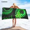 Großes Strandtuch für den Sommer, Badezimmerzubehör, saugfähige Designer-Gym-Decke für Erwachsene, Serviette De Bain, Pohnpei Floral222v