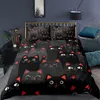 Cartoon Cat duvet Cover Set Animal Print Bedding With Pudowcase 23st Comforter For Bedroom Decor 21082189298756810812