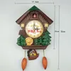 House Shape Wall Cuckoo Vintage Bird Bell Timer Living Room Pendulum Crafts Art Watch Clock Home Decor 1PC 210325