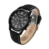 The Fashion Business Men039s Regard Design Leather Band Analog Ally Quartz Quartz Wist Men039s Montres masculins Horloge 273U5596881