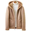 Vinter tjock varm fleece parka jacka män reversibel ullrock man hooded windbreaker fleece parkas plus storlek 8xl 211129