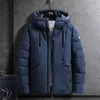 Mode hiver veste hommes à capuche Parka chaud coupe-vent manteau mâle épaissir vestes à glissière s solide vers le bas manteaux M-4XL 211214