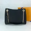 M43772 SUR￈NE mittelgroße Handtasche, klassische Damen-Umhängetasche, modische Lederprägung, Damenkette, Umhängetaschen, Luxus-Designer-Tasche