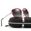여성 큰 프레임 선글라스 편광 디자이너 라운드 클래식 태양 안경 여성 패션 참신 사원 UV400 033